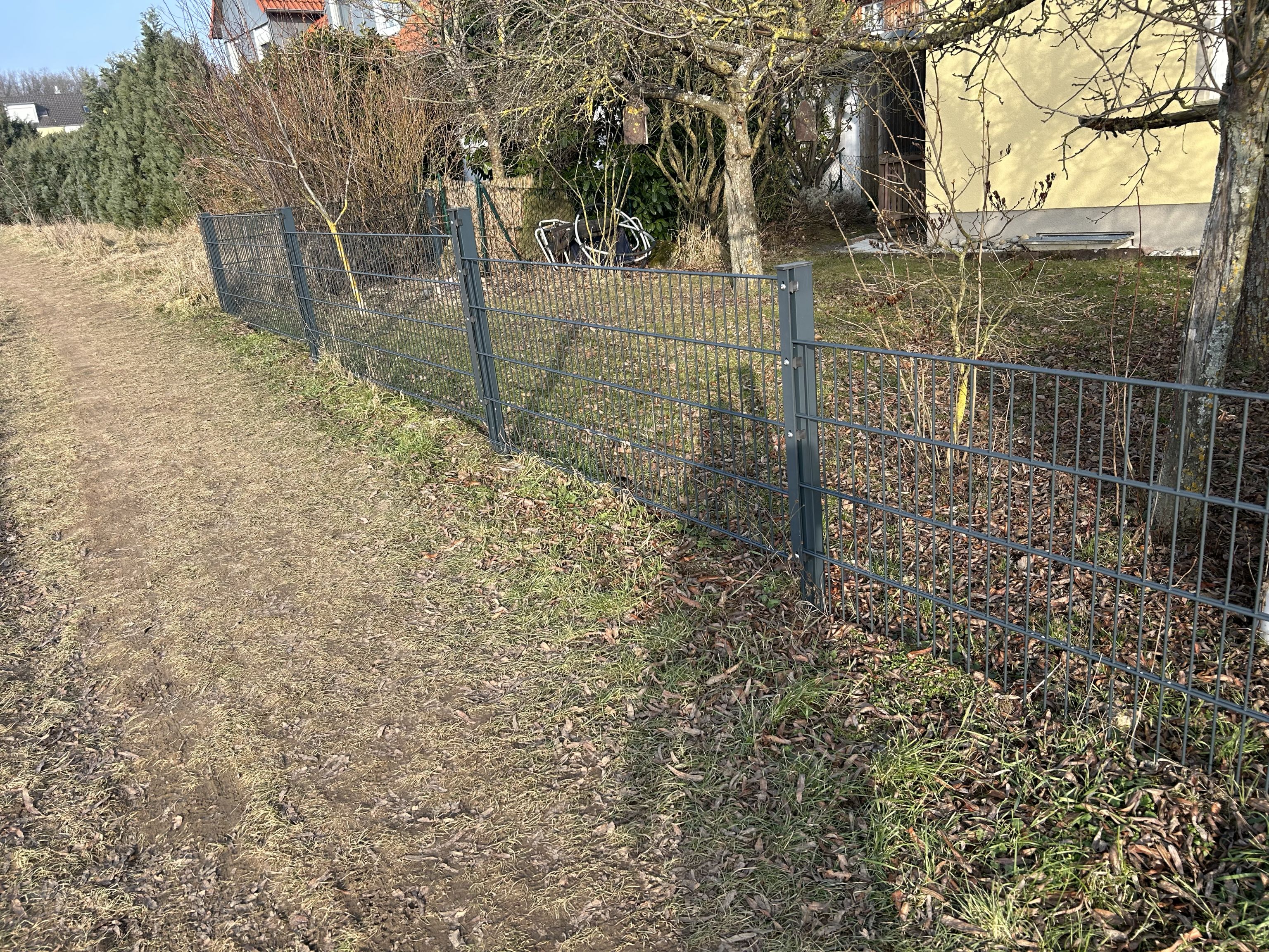 Doppelstabmattenzaun als Grundstücksbegrenzung